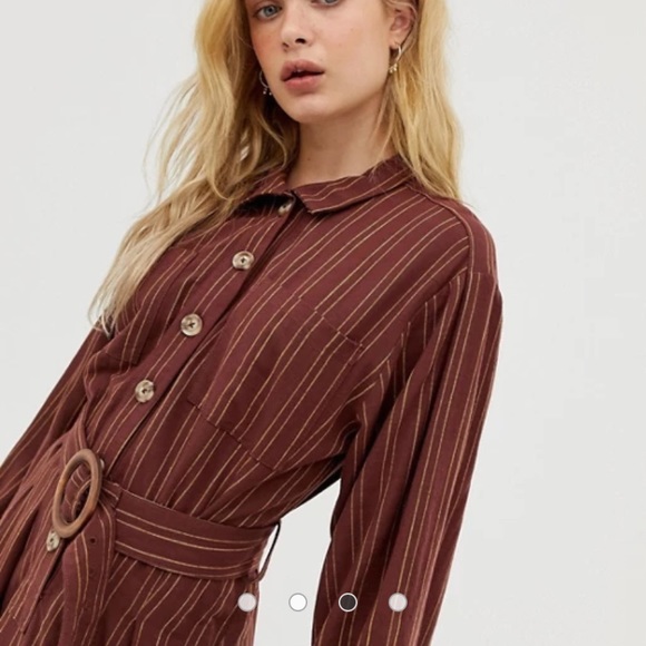 Free People Audrey stripe button-down dress Xs NWT - Picture 2 of 9